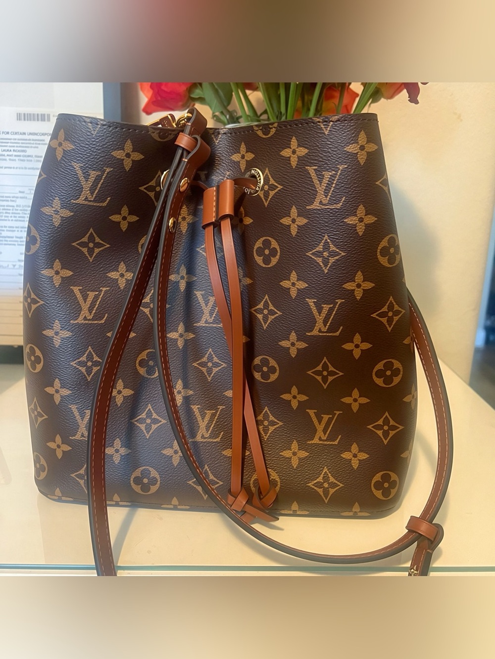 Louis Vuitton NéoNoé MM Monogram Caramel Style M44887 includes dust bag